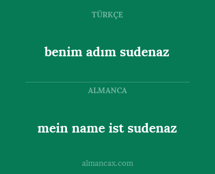 benim adım sudenaz - mein name ist sudenaz