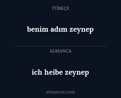 ich heibe zeynep - benim adım zeynep