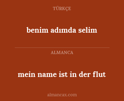 benim adımda selim - mein name ist in der flut