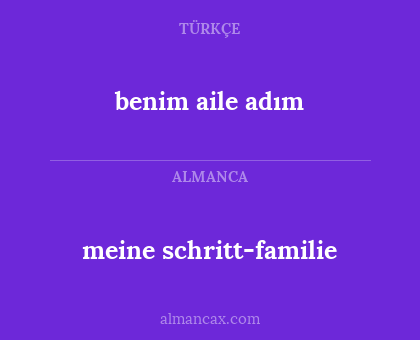 meine schritt-familie - benim aile adım