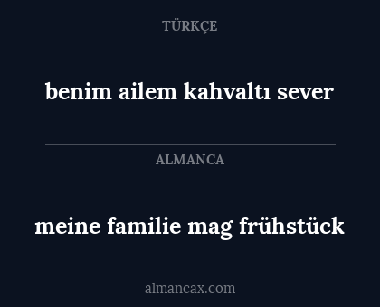 benim ailem kahvaltı sever - meine familie mag frühstück