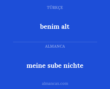 benim alt - meine sube nichte