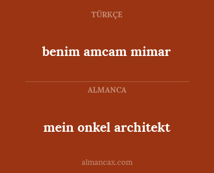 benim amcam mimar - mein onkel architekt