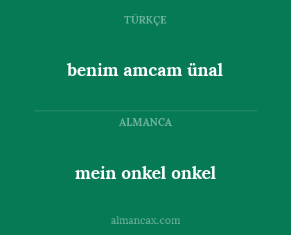 mein onkel onkel - benim amcam ünal