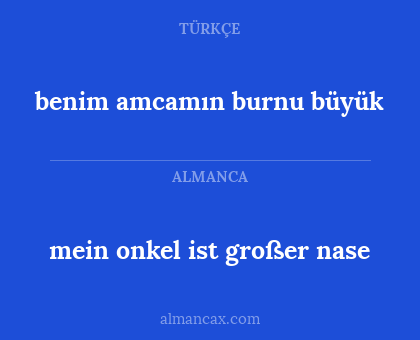 mein onkel ist großer nase - benim amcamın burnu büyük