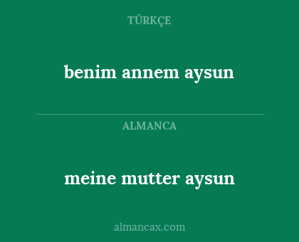 benim annem aysun - meine mutter aysun