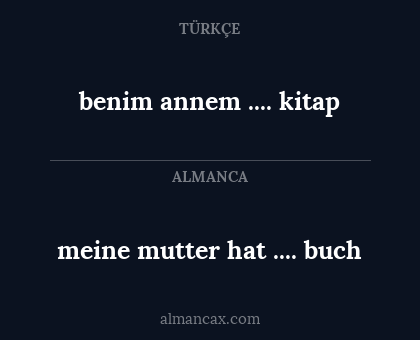meine mutter hat .... buch - benim annem .... kitap
