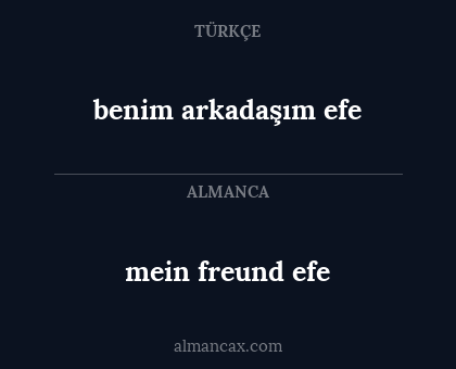 benim arkadaşım efe - mein freund efe