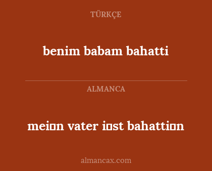 mei̇n vater i̇st bahatti̇n - benim babam bahatti