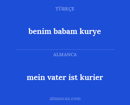 benim babam kurye - mein vater ist kurier