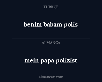 benim babam polis - mein papa polizist