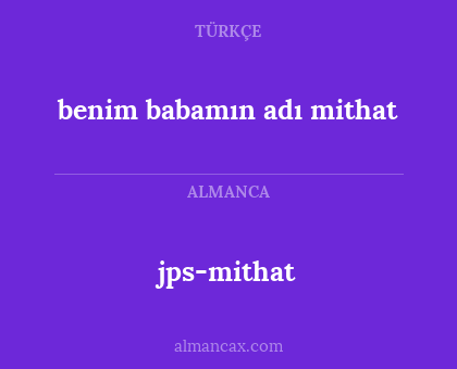jps-mithat - benim babamın adı mithat