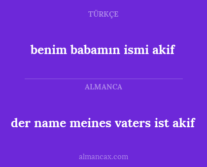 benim babamın ismi akif - der name meines vaters ist akif