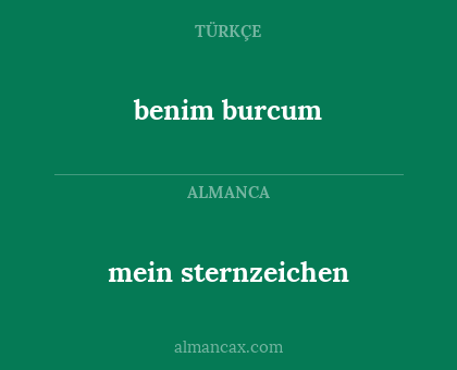 mein sternzeichen - benim burcum