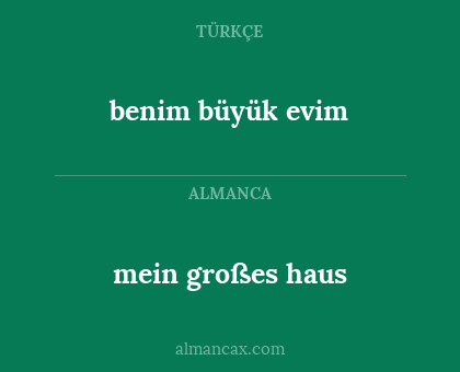 benim büyük evim - mein großes haus