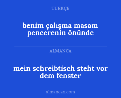 benim çalışma masam pencerenin önünde - mein schreibtisch steht vor dem fenster