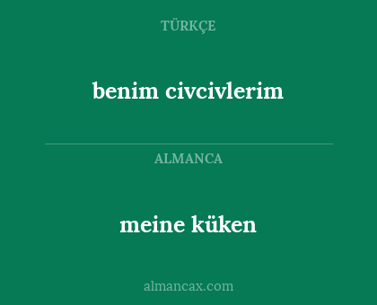 benim civcivlerim - meine küken