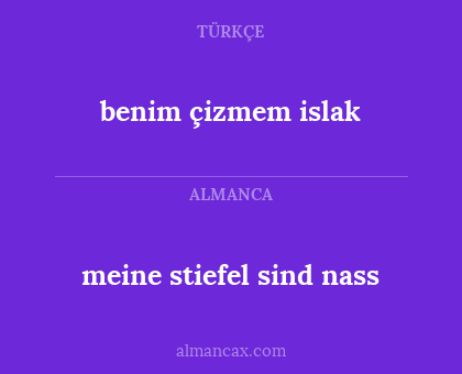 benim çizmem islak - meine stiefel sind nass