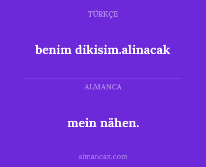 mein nähen. - benim dikisim.alinacak