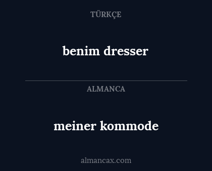 meiner kommode - benim dresser
