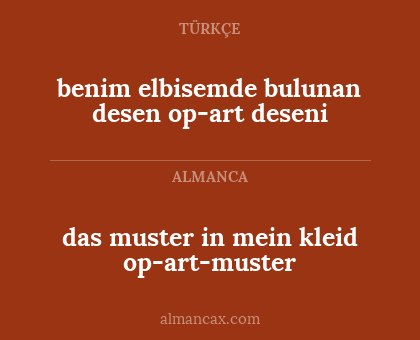 das muster in mein kleid op-art-muster - benim elbisemde bulunan desen op-art deseni
