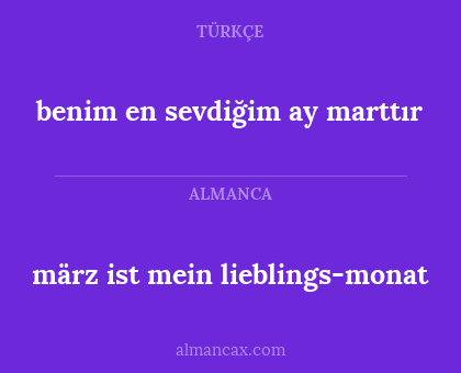 märz ist mein lieblings-monat - benim en sevdiğim ay marttır