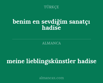 benim en sevdiğim sanatçı hadise - meine lieblingskünstler hadise