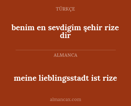 meine lieblingsstadt ist rize - benim en sevdigim şehir rize dir
