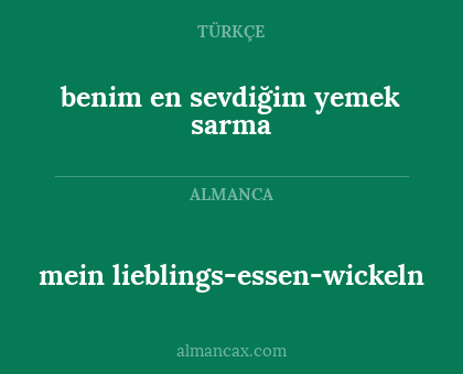 benim en sevdiğim yemek sarma - mein lieblings-essen-wickeln