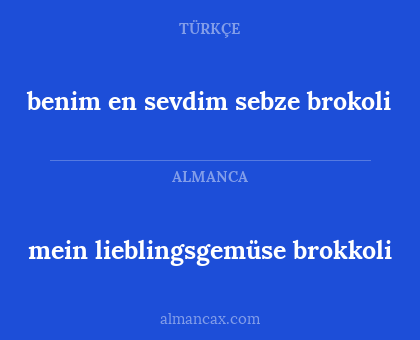 mein lieblingsgemüse brokkoli - benim en sevdim sebze brokoli