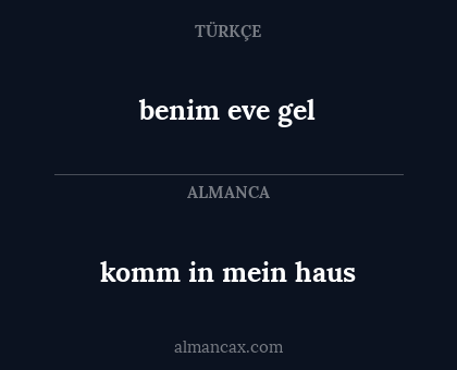 benim eve gel - komm in mein haus