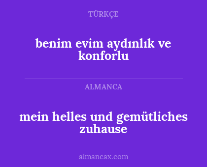 mein helles und gemütliches zuhause - benim evim aydınlık ve konforlu