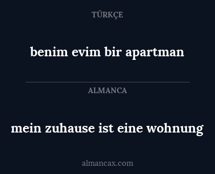 benim evim bir apartman - mein zuhause ist eine wohnung
