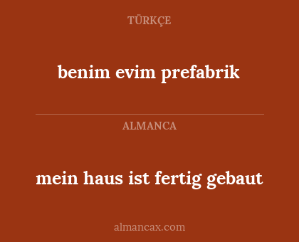 benim evim prefabrik - mein haus ist fertig gebaut