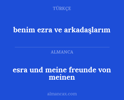 benim ezra ve arkadaşlarım - esra und meine freunde von meinen