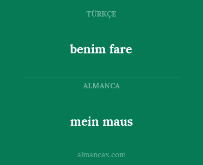 mein maus - benim fare