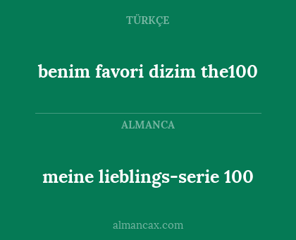 benim favori dizim the100 - meine lieblings-serie 100