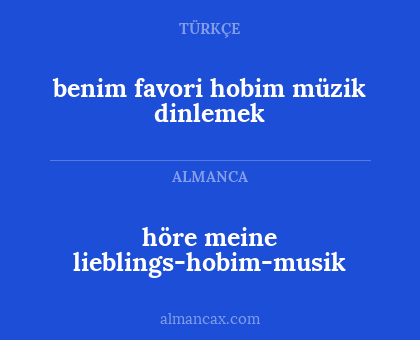 höre meine lieblings-hobim-musik - benim favori hobim müzik dinlemek
