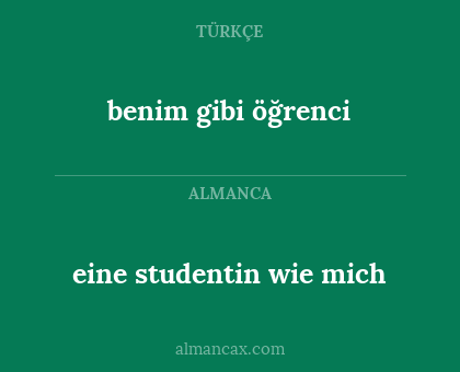 eine studentin wie mich - benim gibi öğrenci