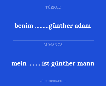 benim .........günther adam - mein .........ist günther mann