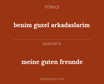 benim guzel arkadaslarim - meine guten freunde