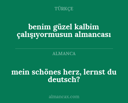 benim güzel kalbim çalışıyormusun almancası - mein schönes herz, lernst du deutsch?
