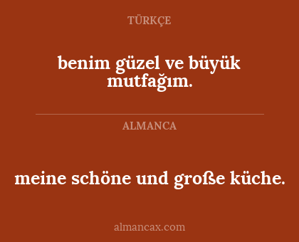 meine schöne und große küche. - benim güzel ve büyük mutfağım.