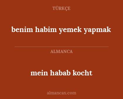 mein habab kocht - benim habim yemek yapmak