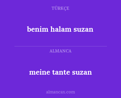 meine tante suzan - benim halam suzan