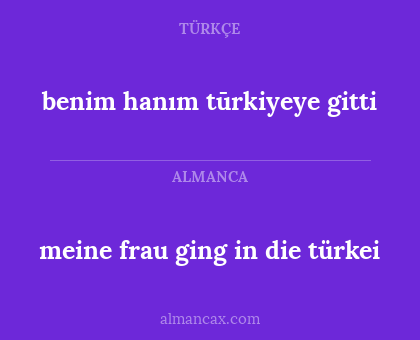benim hanım tūrkiyeye gitti - meine frau ging in die türkei