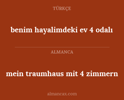 benim hayalimdeki ev 4 odalı - mein traumhaus mit 4 zimmern