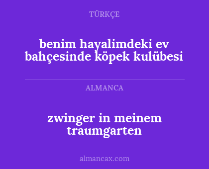 benim hayalimdeki ev bahçesinde köpek kulübesi - zwinger in meinem traumgarten