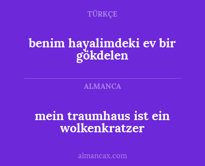 benim hayalimdeki ev bir gökdelen - mein traumhaus ist ein wolkenkratzer