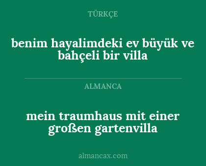 mein traumhaus mit einer großen gartenvilla - benim hayalimdeki ev büyük ve bahçeli bir villa